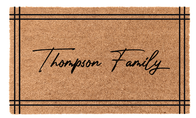 Add a Touch of Elegance with the Ribbon Border Personalized Doormat