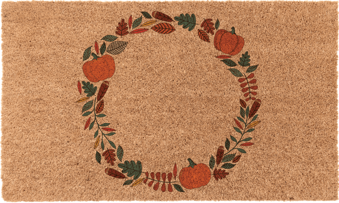 Thanksgiving Border Monogram | Coco Mats N More