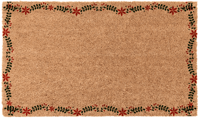 Christmas Poinsettia Border | Coco Mats N More