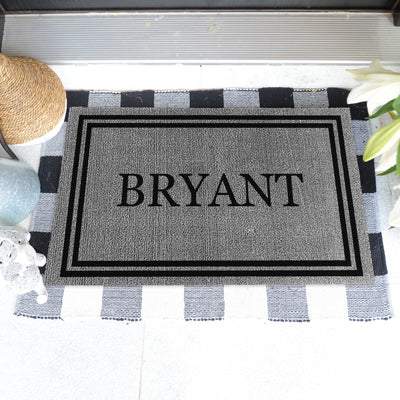 Decor Loop Double Border Personalized Doormats