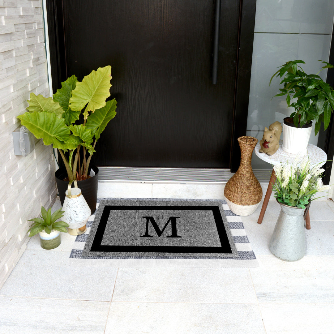 Decor Loop Single Border Personalized Doormats