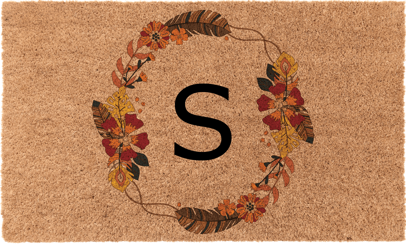 Boho Fall Monogram | Coco Mats N More