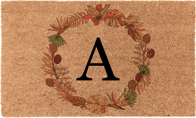 Fall Wreath Monogram | Coco Mats N More