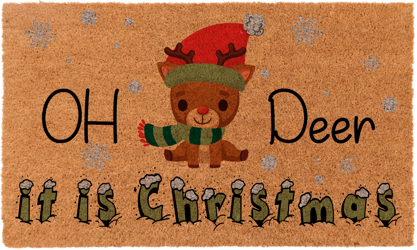 Oh Deer It Is Christmas | Coco Mats N More