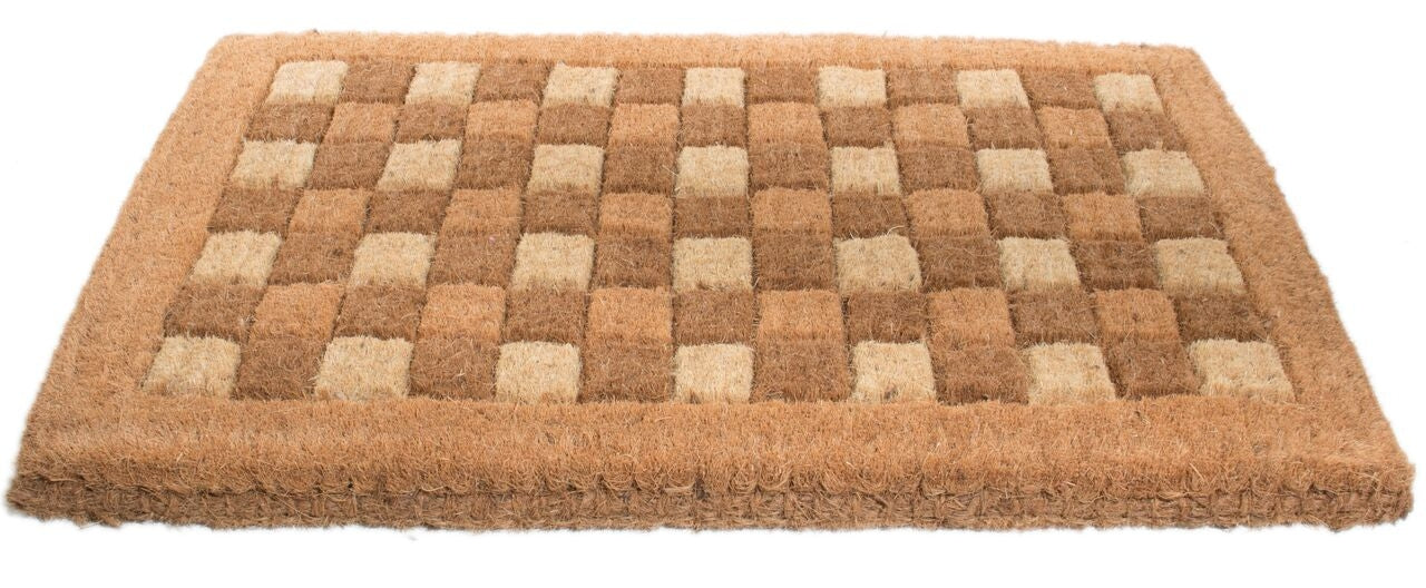 Square Pattern Handwoven Coco Doormat