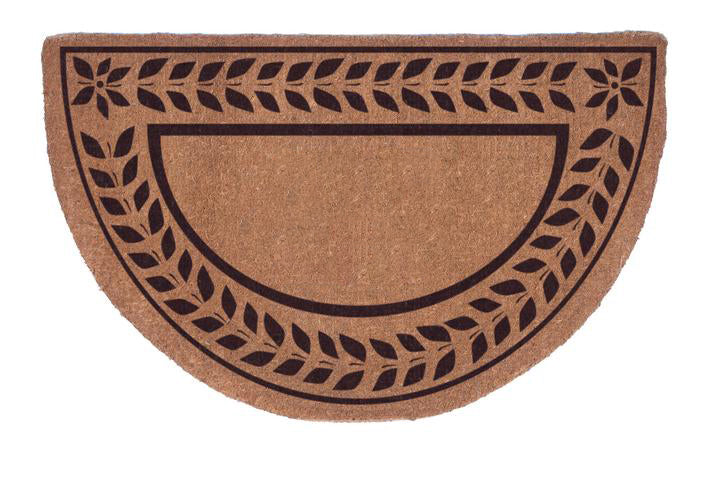 Half Round Leafy Vines Border Doormats