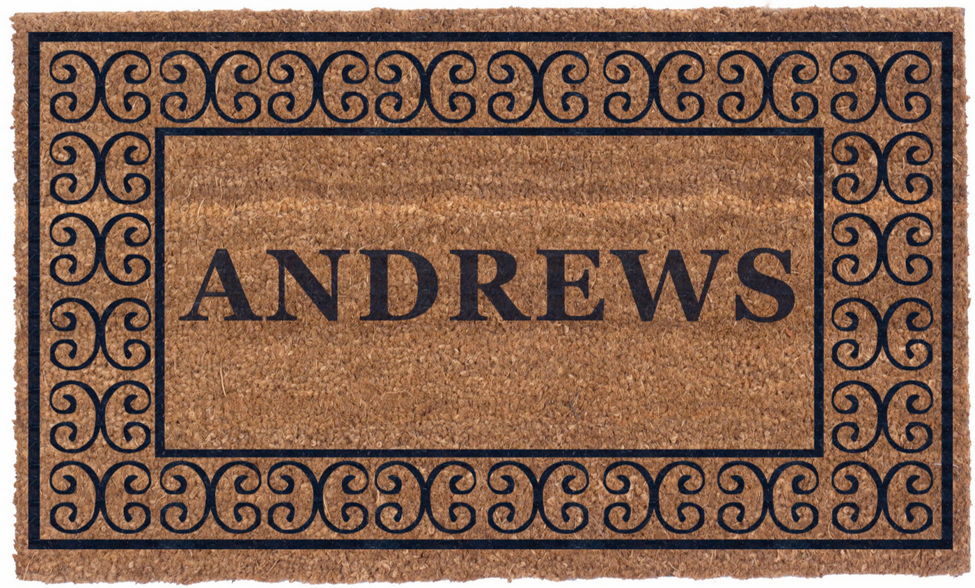 Charleston Border Personalized Doormats