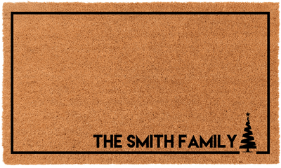 Personalized Christmas Tree Doormat | Coco Mats N More