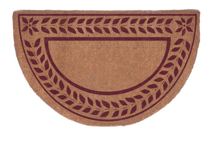 Half Round Leafy Vines Border Doormats