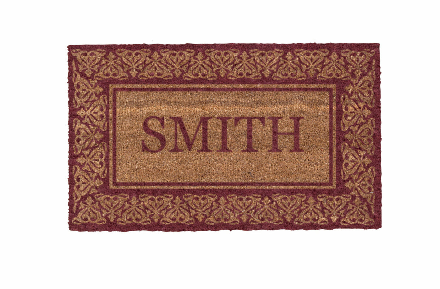 Blooming Hearts Border Personalized Doormats