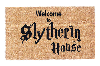 Welcome to Slytherin House Coco Doormat