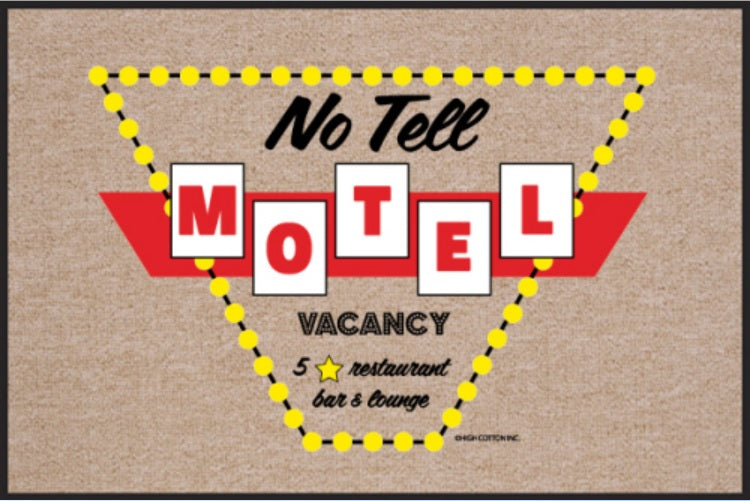 FUNNY DOORMAT - NO TELL MOTEL