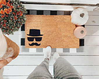 We Are Watching You Vinyl Coir Doormat