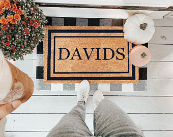 Classic Border Personalized Doormats