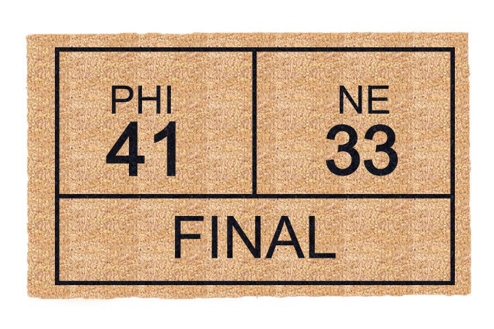 Personalized Score Card Coir Doormat